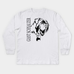 Giant Schnauzer dog Portrait Kids Long Sleeve T-Shirt